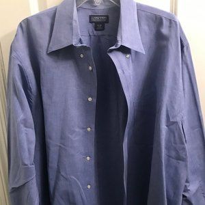Lands’ End Mens button down  shirt 16 1/2 x15  100% cotton
